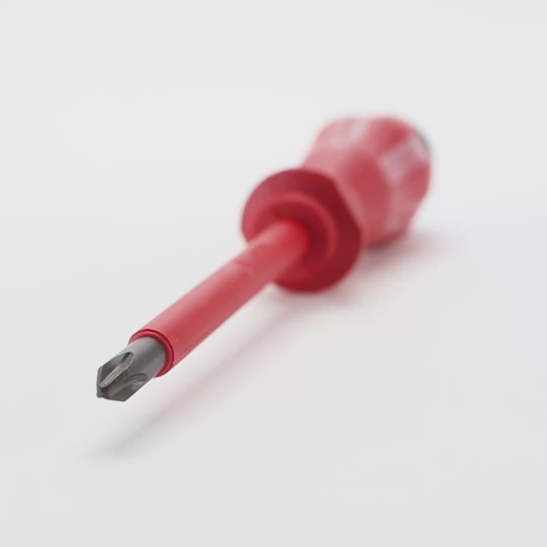 Load video: Heyco Insulated VDE Phillips Screwdriver with 2K Handle, #2