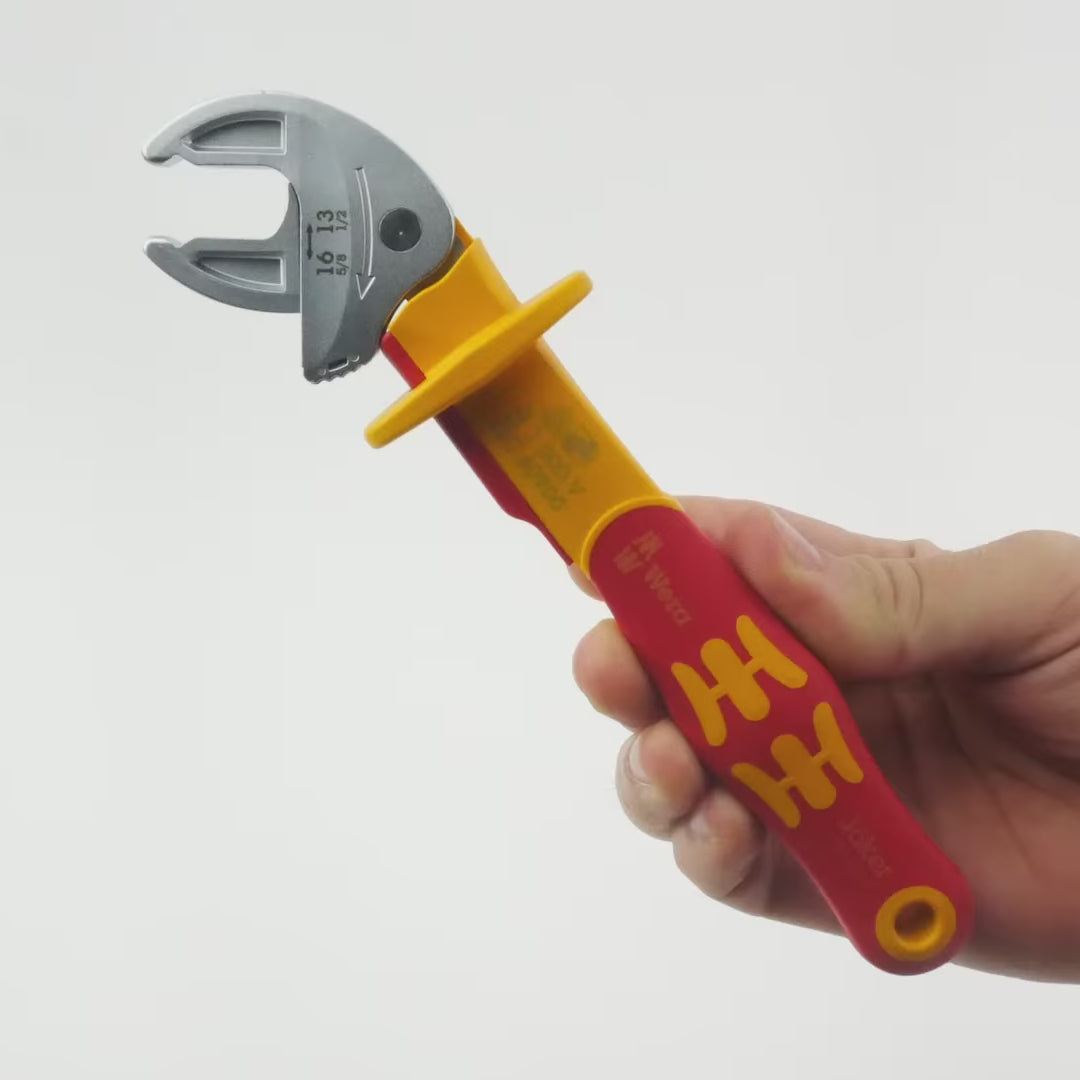 Load video: Wera 020152 Joker 6004 VDE Self-setting Wrench, Medium