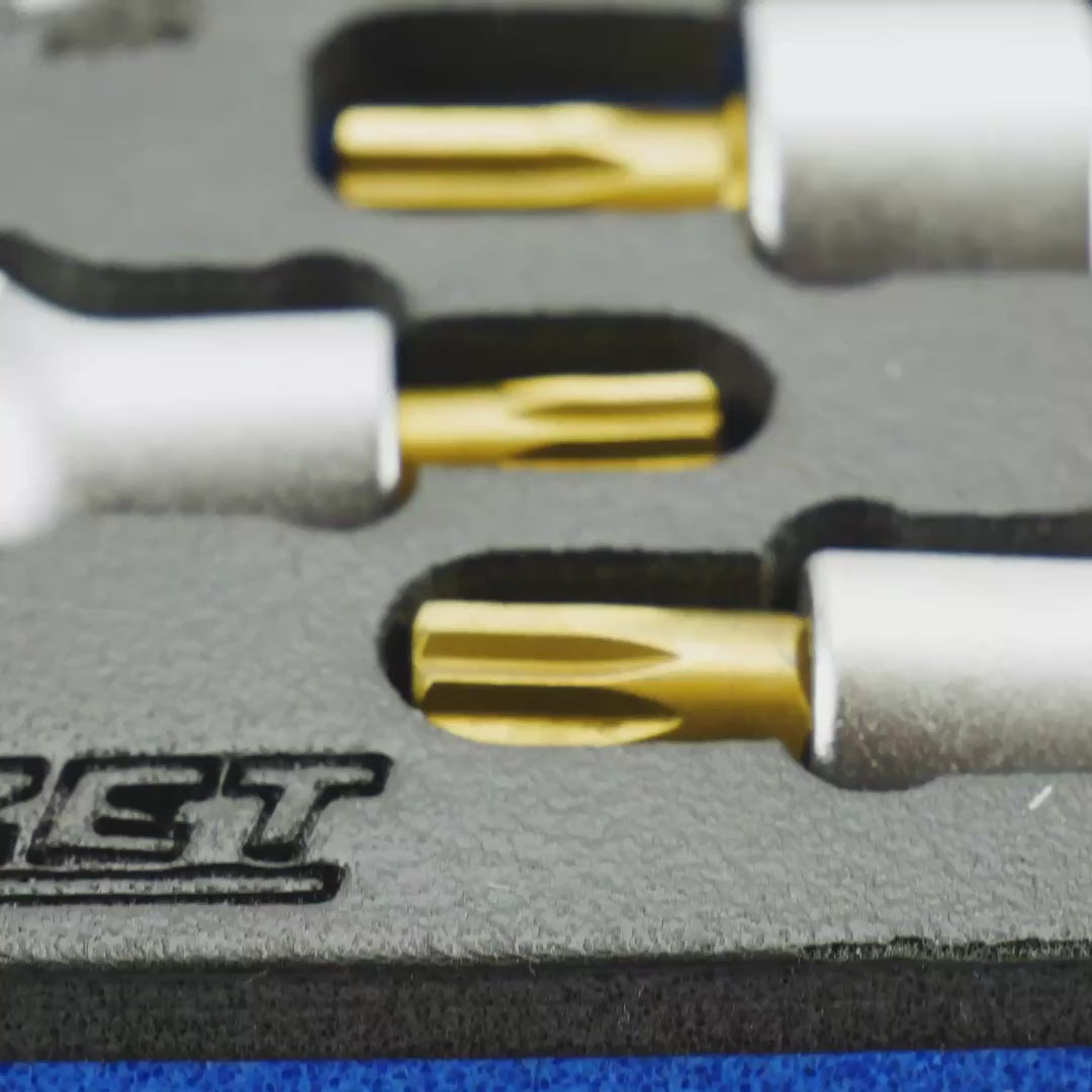 Load video: Hazet 163-243/7 1/2" XZN Screwdriver Socket Set, 7 PIeces