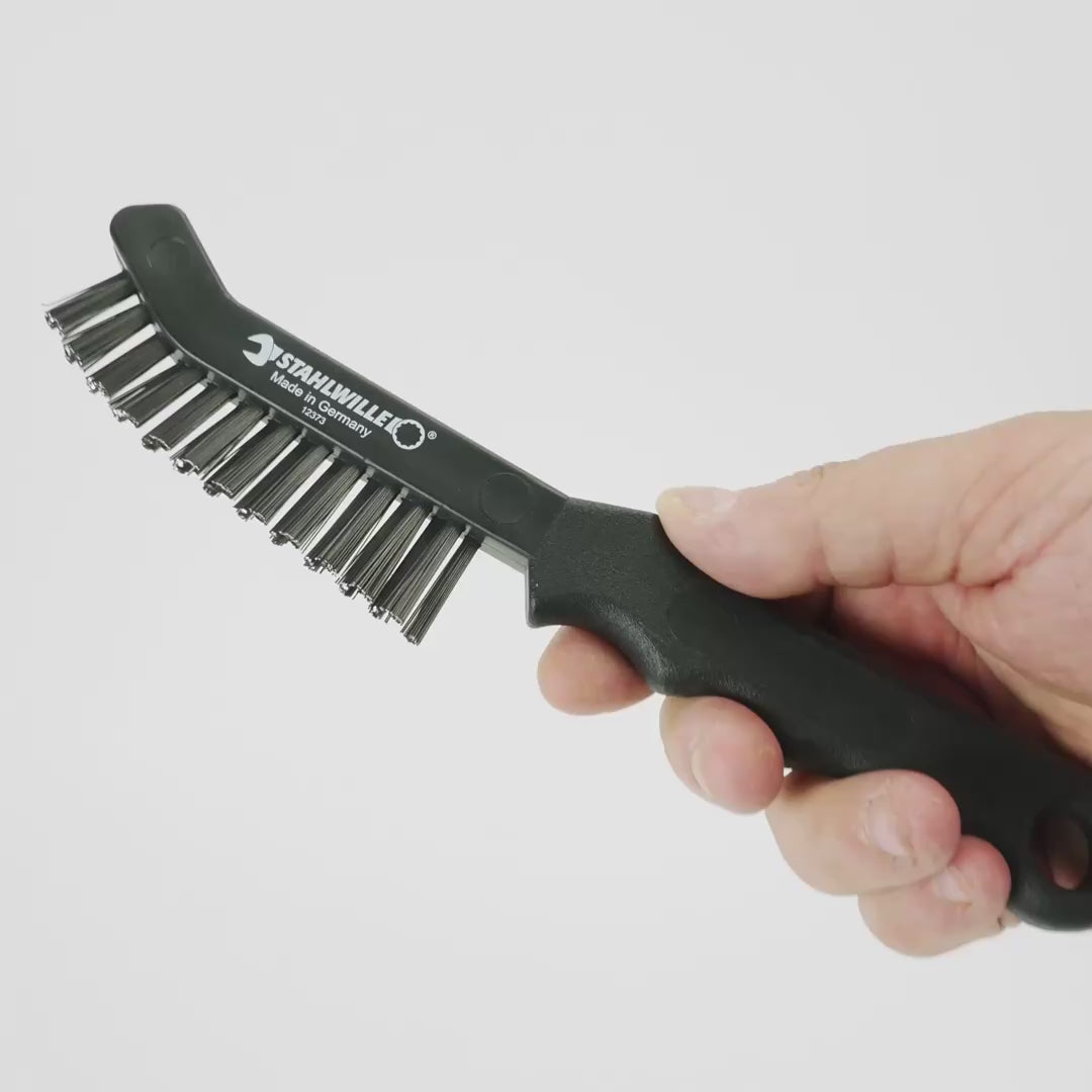 Load video: Stahlwille 12373 Steel wire brush