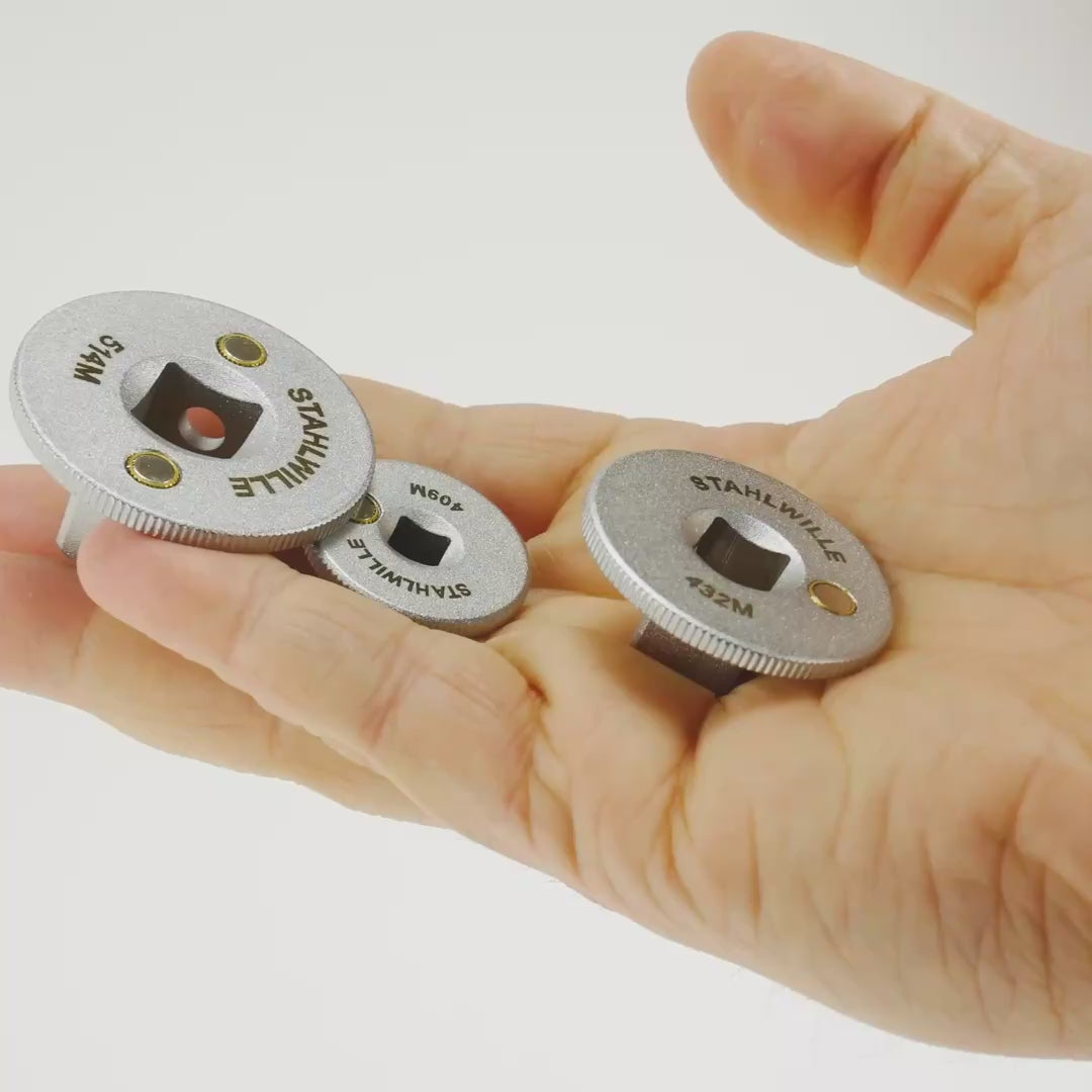 Load video: Stahlwille 409M/432M/514M/3 Square Drive Adapter Set, 3 pieces