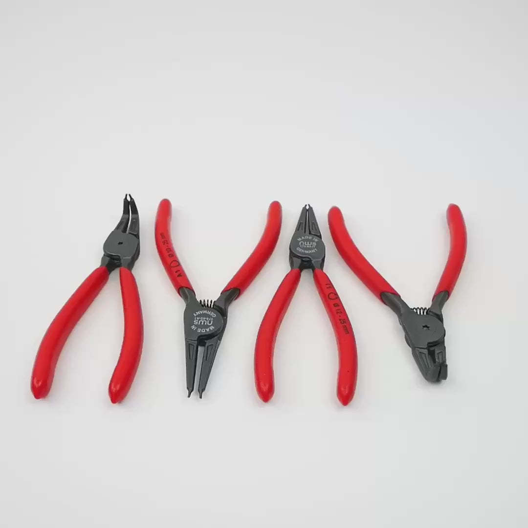 Load video: NWS Set of Internal and External Circlip Pliers 10-25mm, 4 pieces