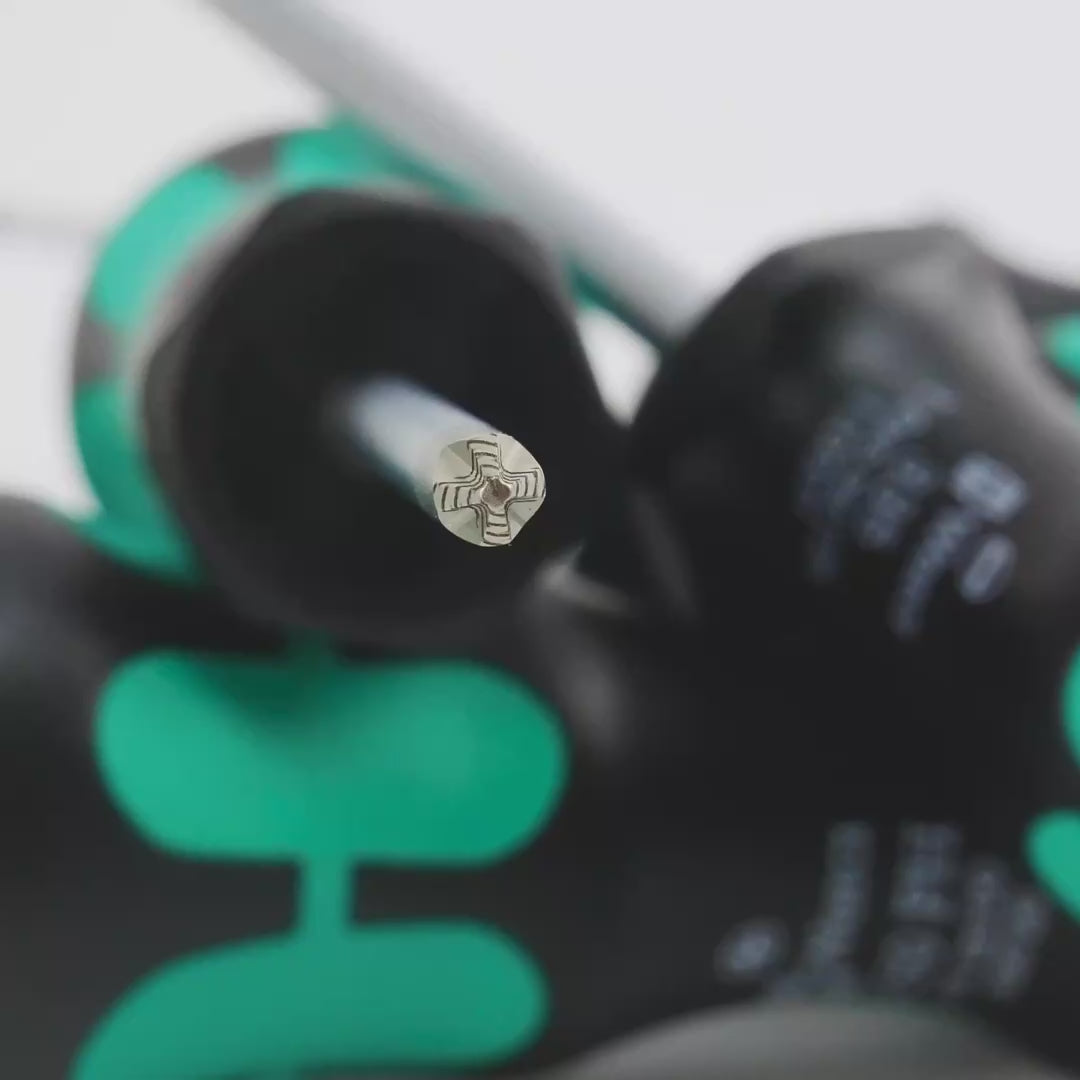 Load video: Wera 008900 Mix 1 300/7 Screwdriver Set, 7 Pieces