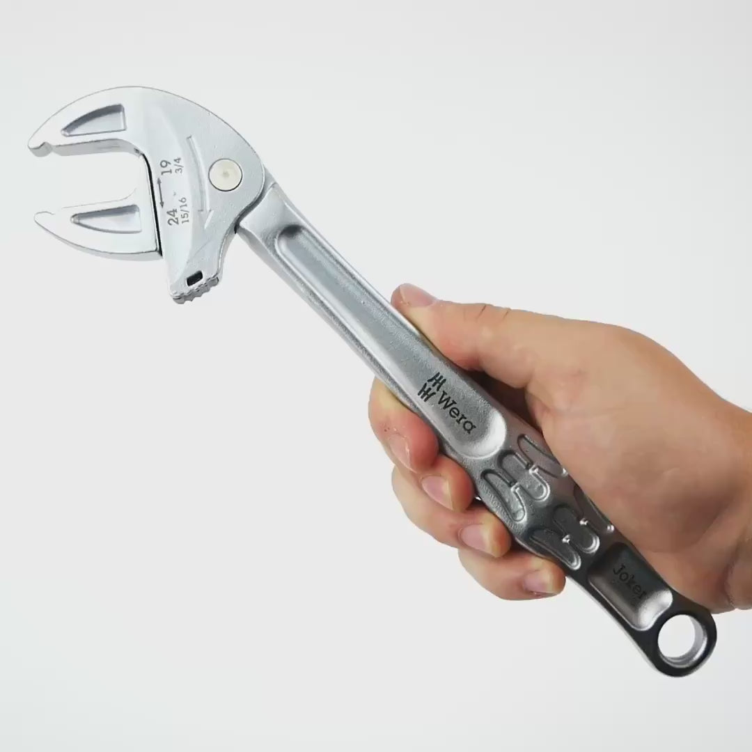 Load video: Wera 020104 Joker 6004 Self-setting Wrench, XL