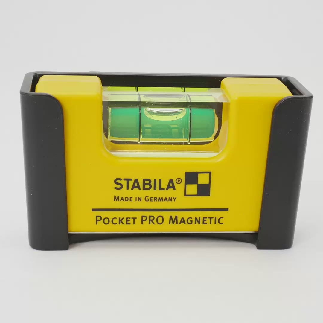 Load video: Stabila Pocket Level PRO Magnetic