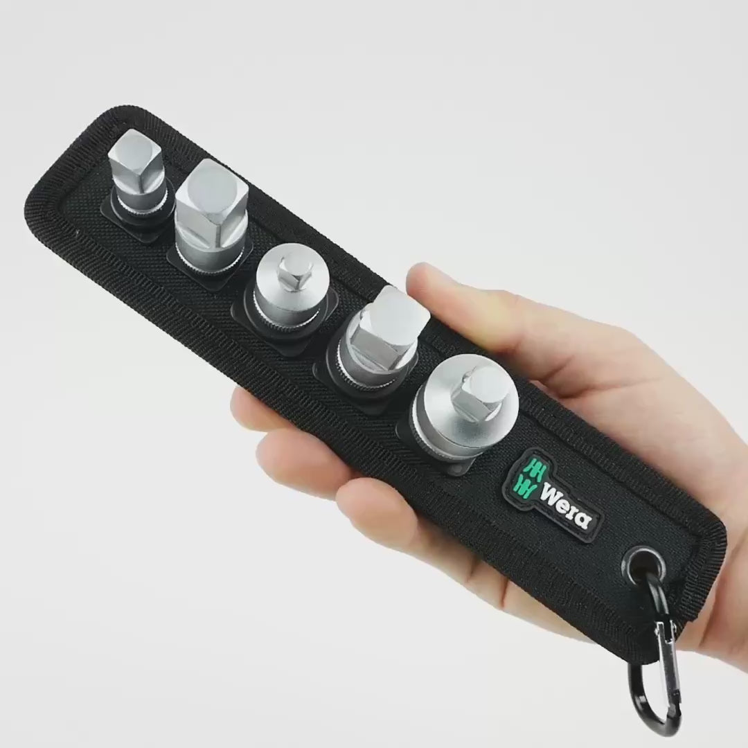 Load video: Wera 042680 Square Drive Size Adapter Set, 6 Pieces