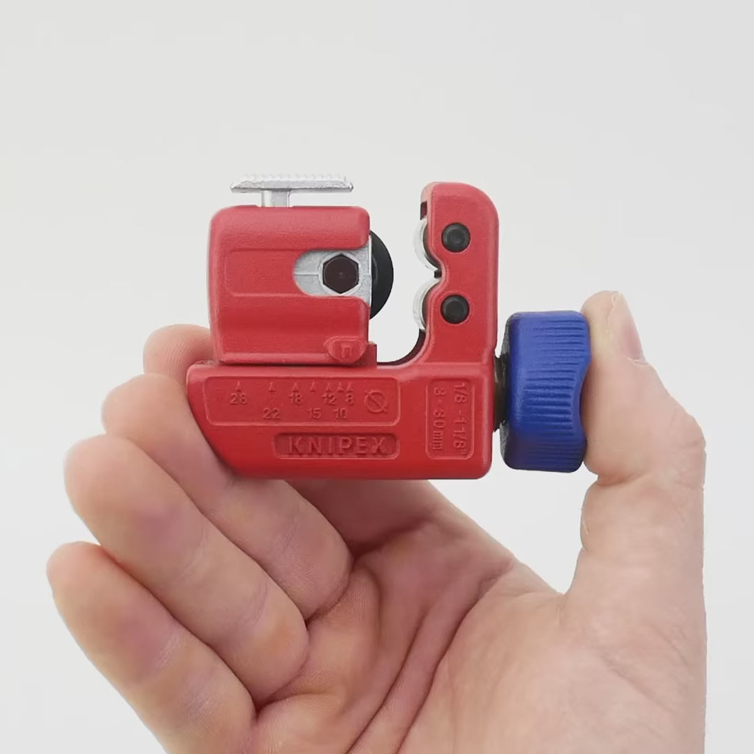 Load video: Knipex TubiX S Mini Pipe Cutter