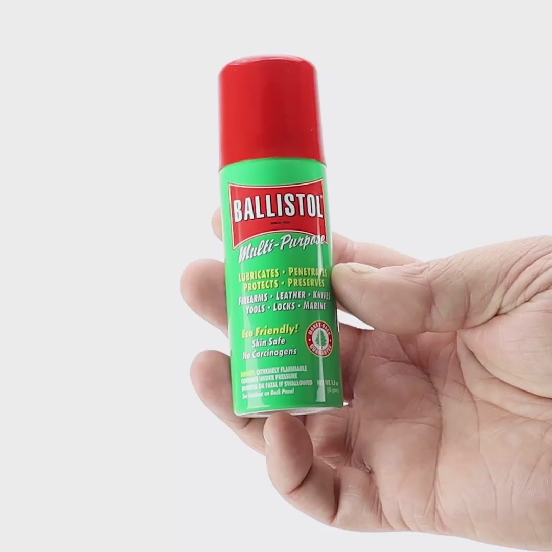 Load video: Ballistol Multi-Purpose Tool Oil - 1.5 oz Aerosol Can