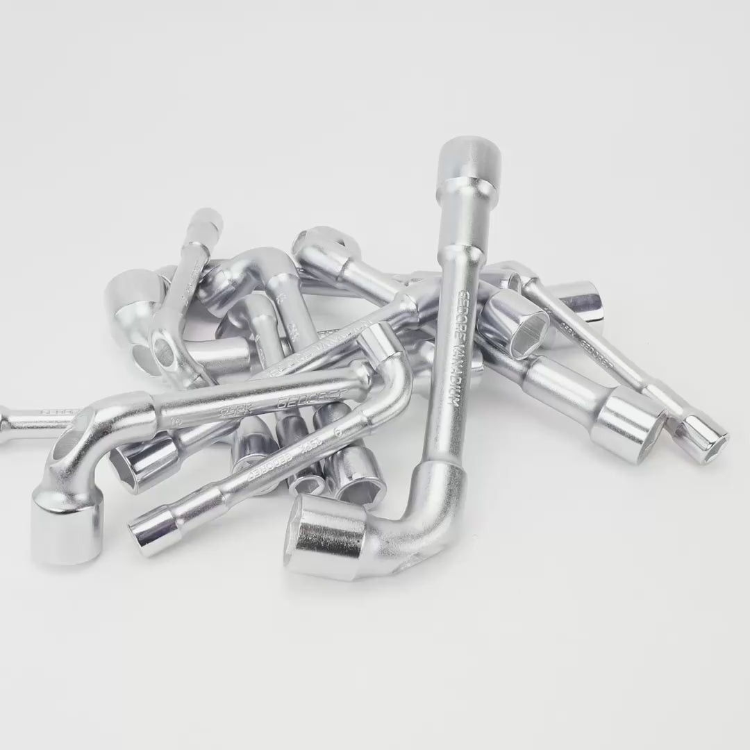 Load video: Gedore 25 PK-012 Double ended socket wrench set 12 pcs 8-19 mm