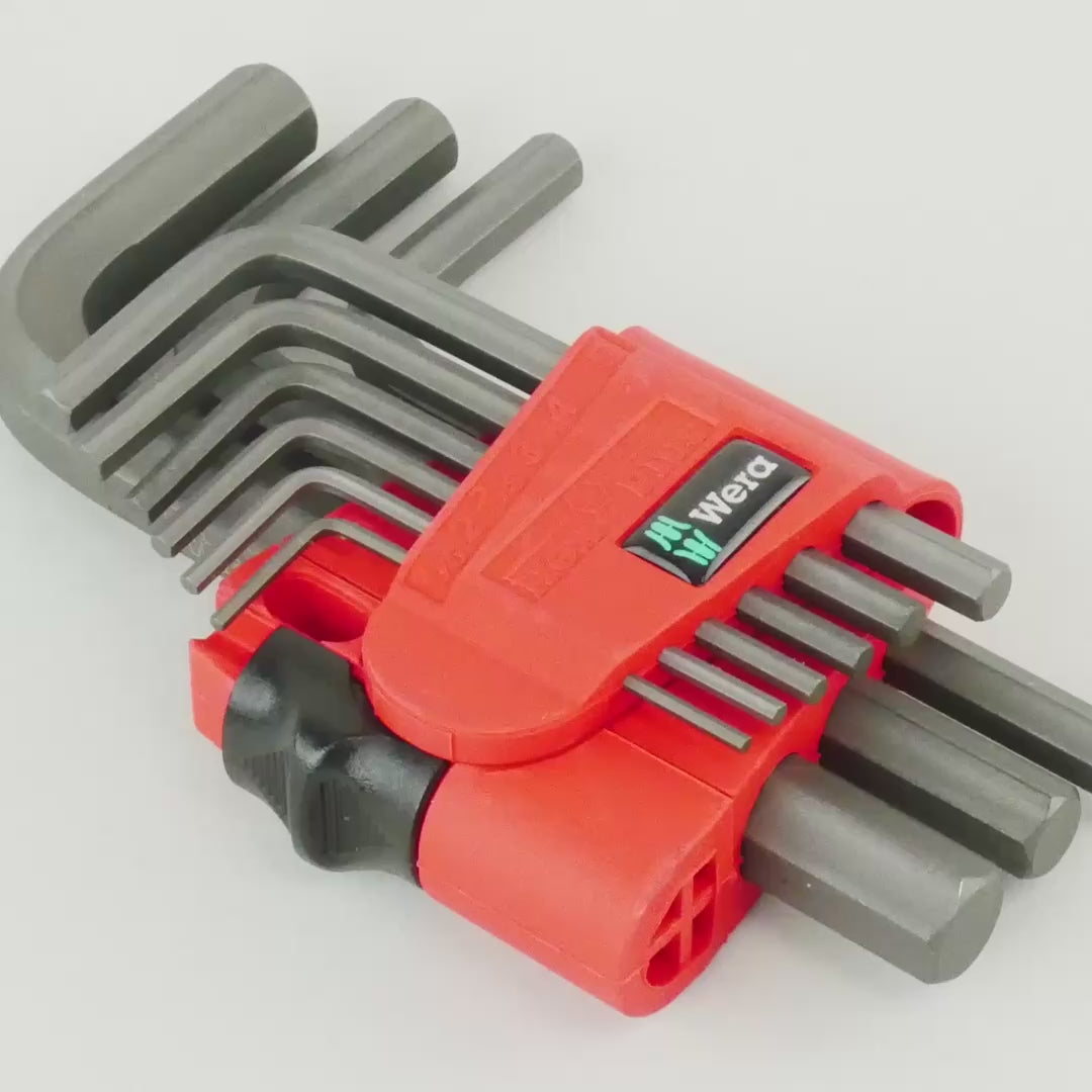 Load video: Wera 021737 Metric Hex L-key Set 1.5 - 10mm