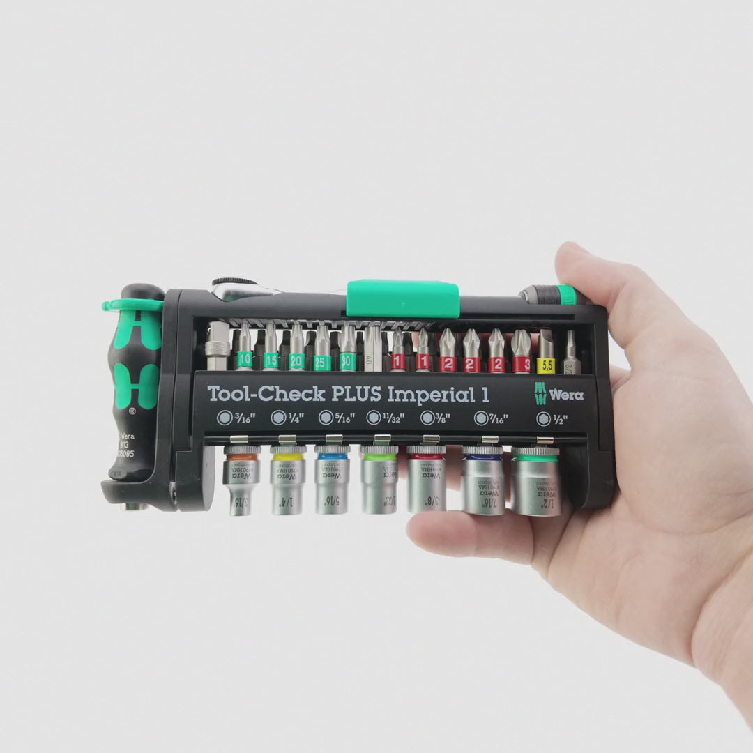 Load video: Wera 049060 Tool-Check PLUS Imperial 1, 39 PIeces