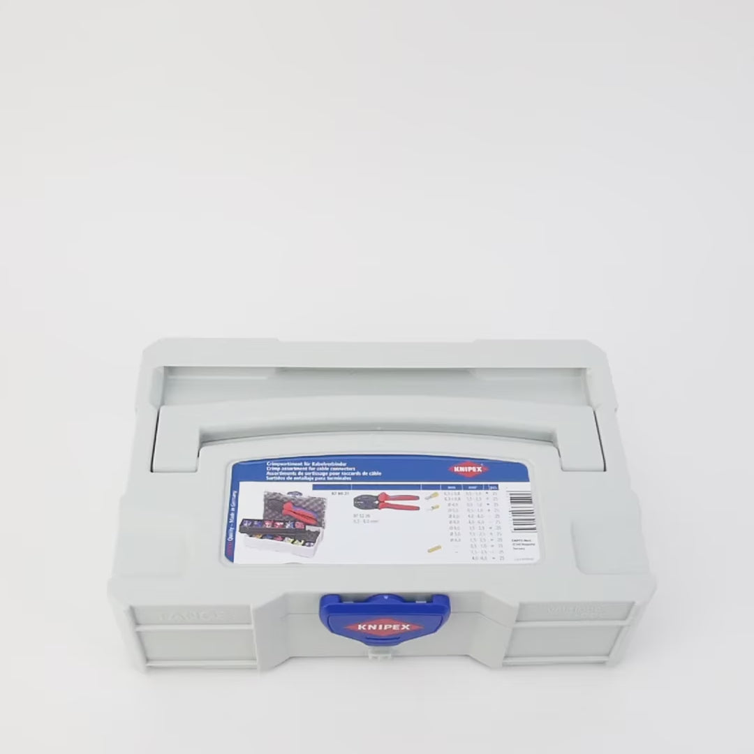 Load video: Knipex PreciForce Insulated Crimp Assortment Set, 287 Pieces