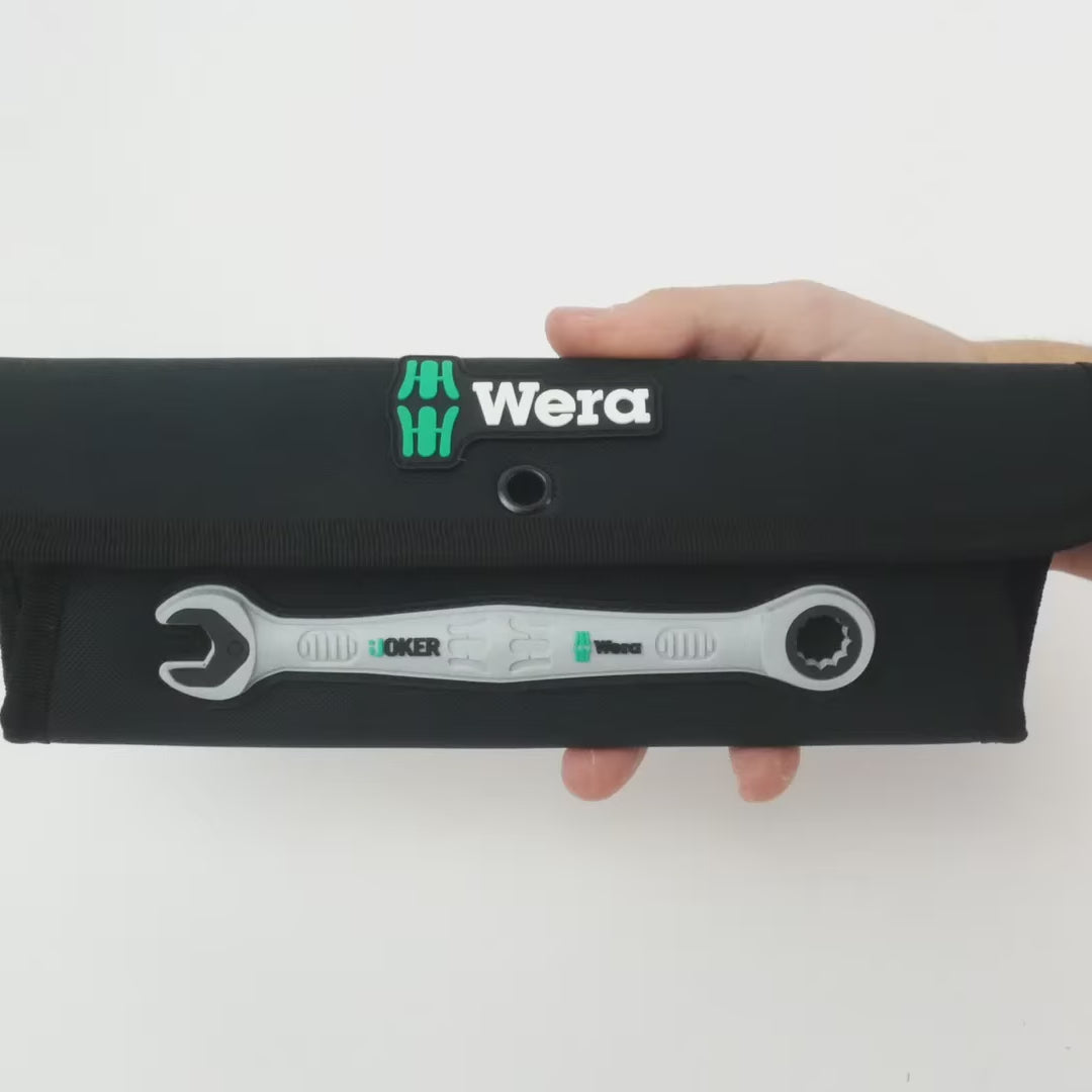 Load video: Wera 073295 Joker Combination Wrench Set - 4 Piece SAE