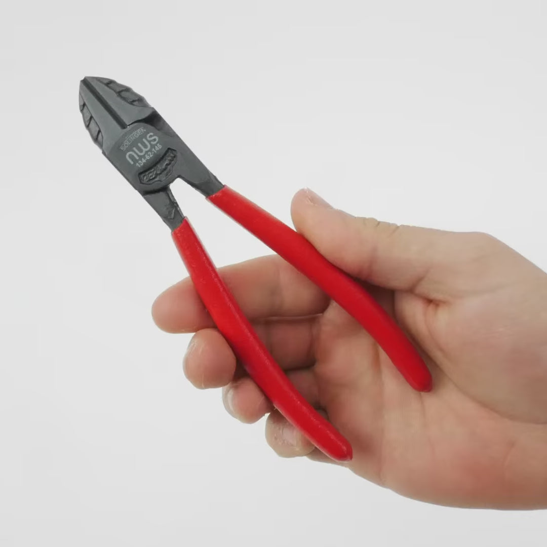 Load video: NWS 5.75" Side Cutter - TitanFinish - Plastic Grip