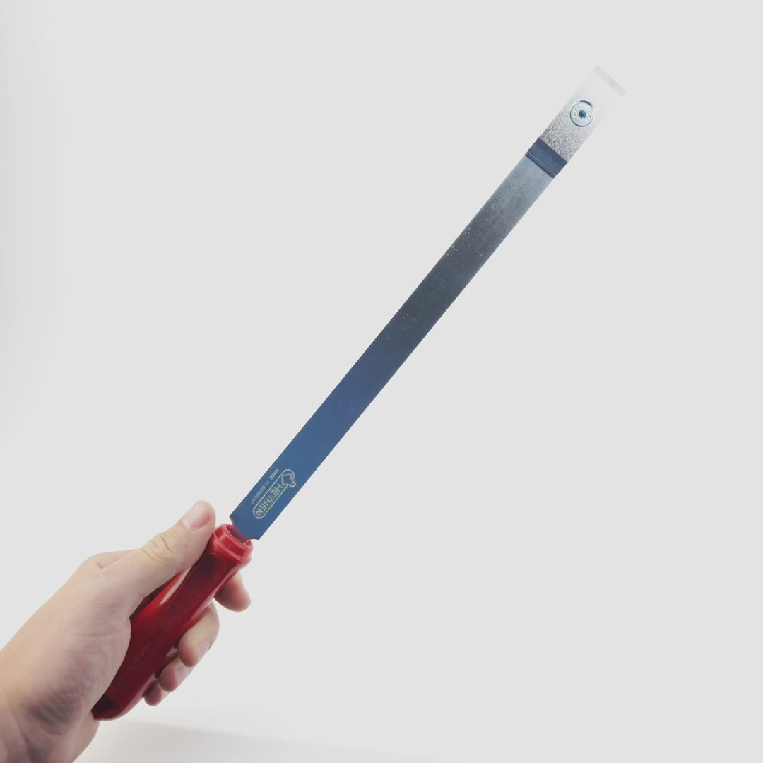 Load video: Heyco Square Scraper with Replaceable Carbide Tip, 20 x 300mm