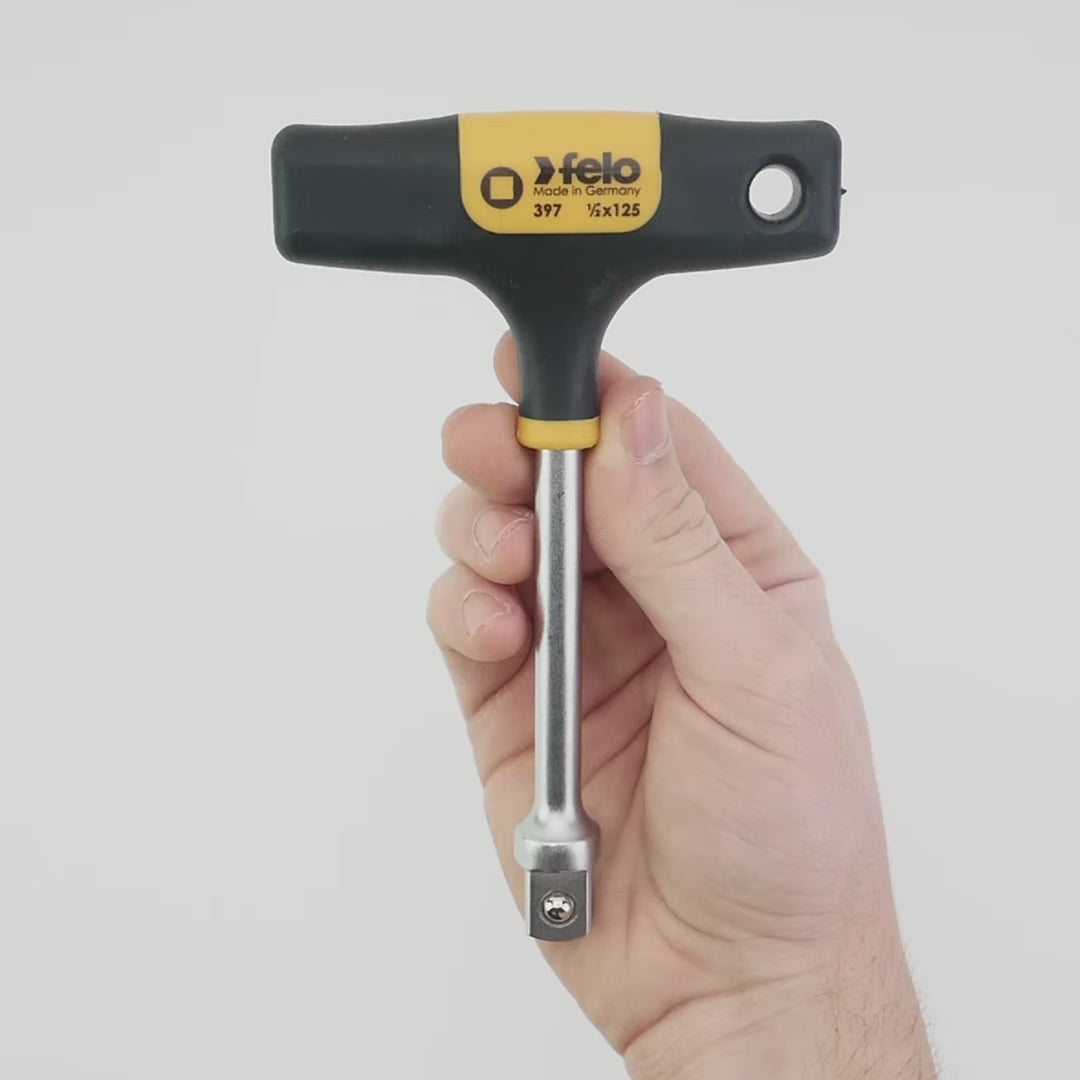 Load video: Felo T-Handle with 1/2" Square Drive