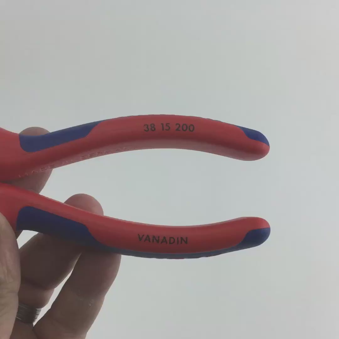 Load video: Knipex 8" Mechanic's Pliers (half-round jaws) - Chrome w/ MultiGrip