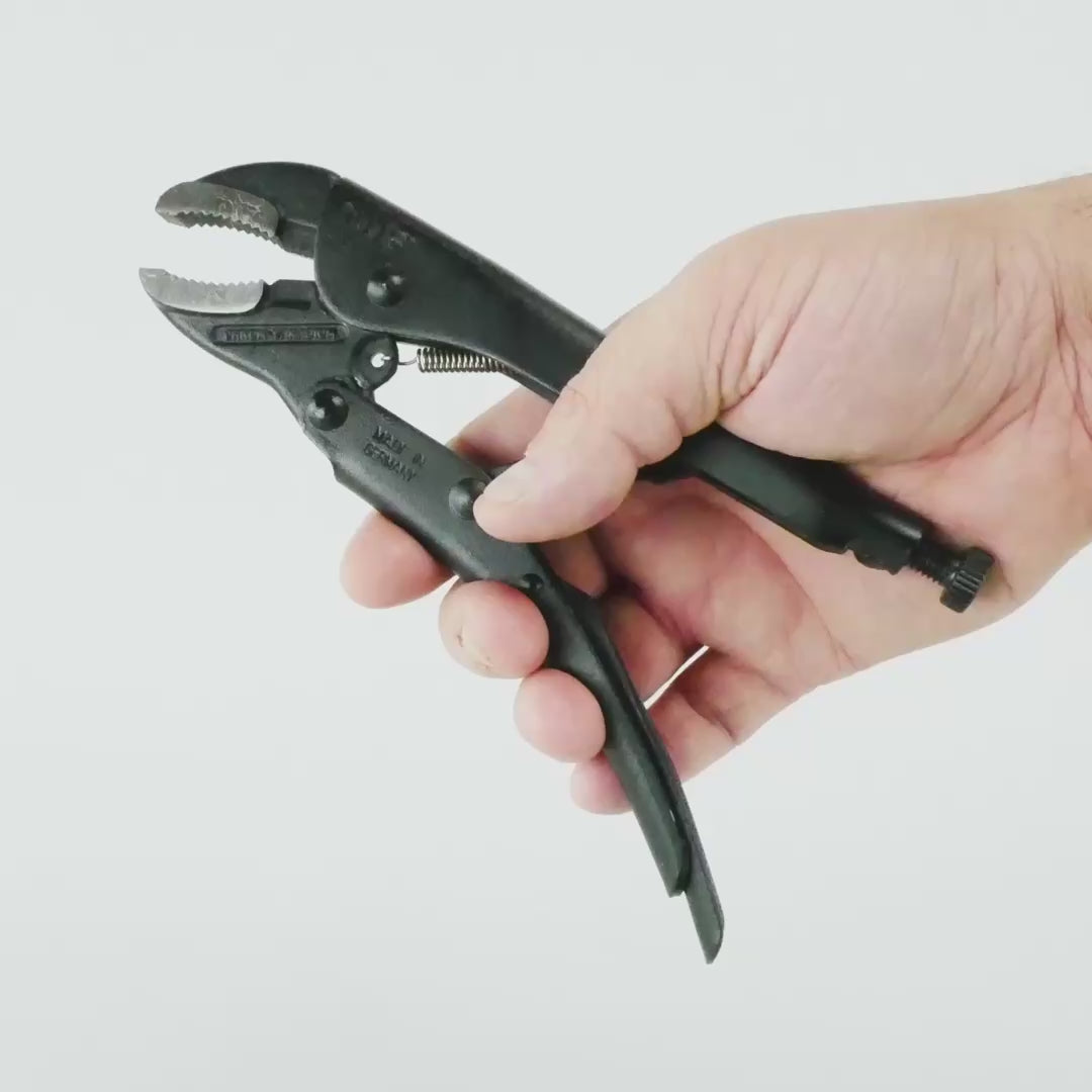 Load video: NWS 7" Grip Pliers - Atramentized