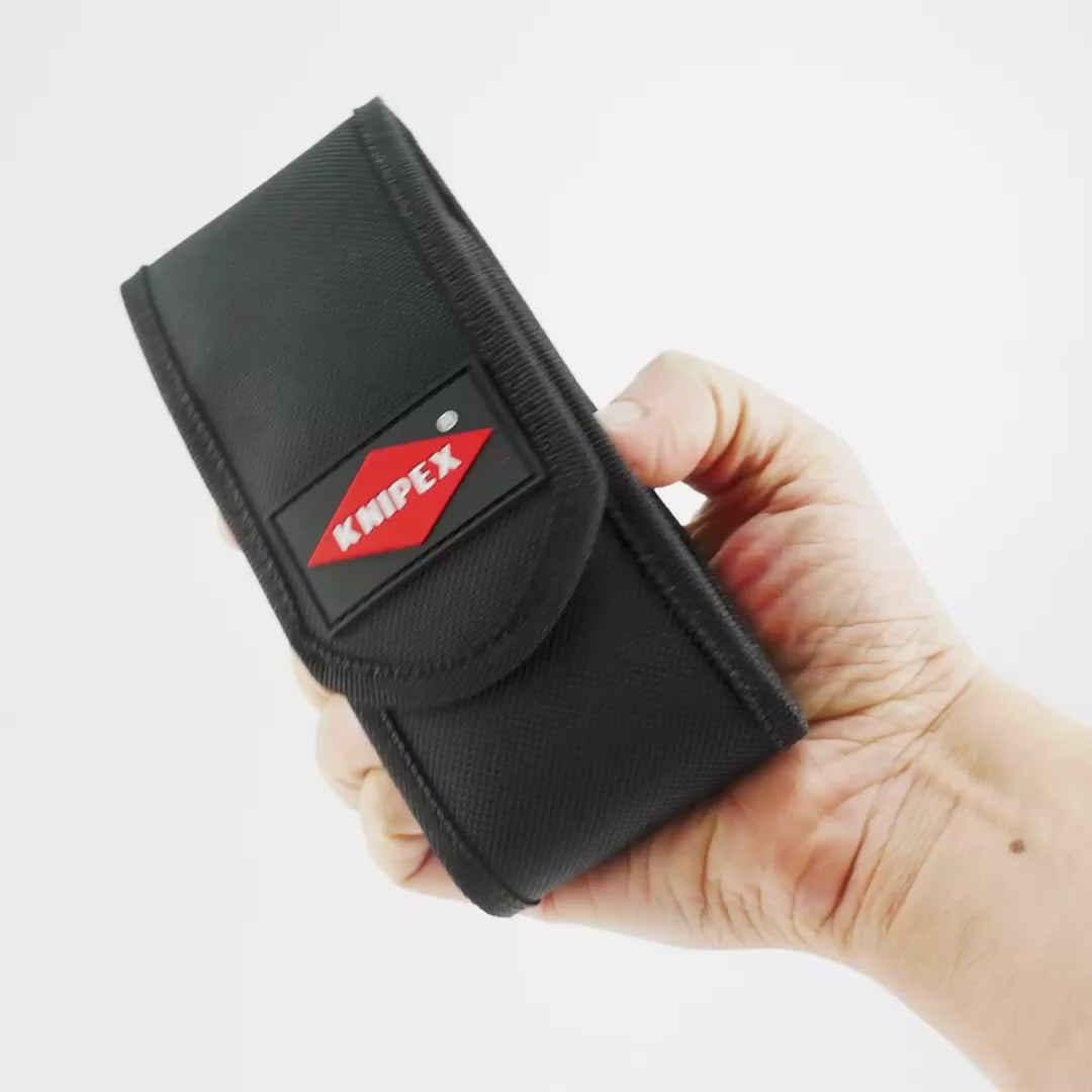 Load video: Knipex Mini Pliers Belt Pouch Set, 2 Pieces - Cobra and Diagonal Cutters