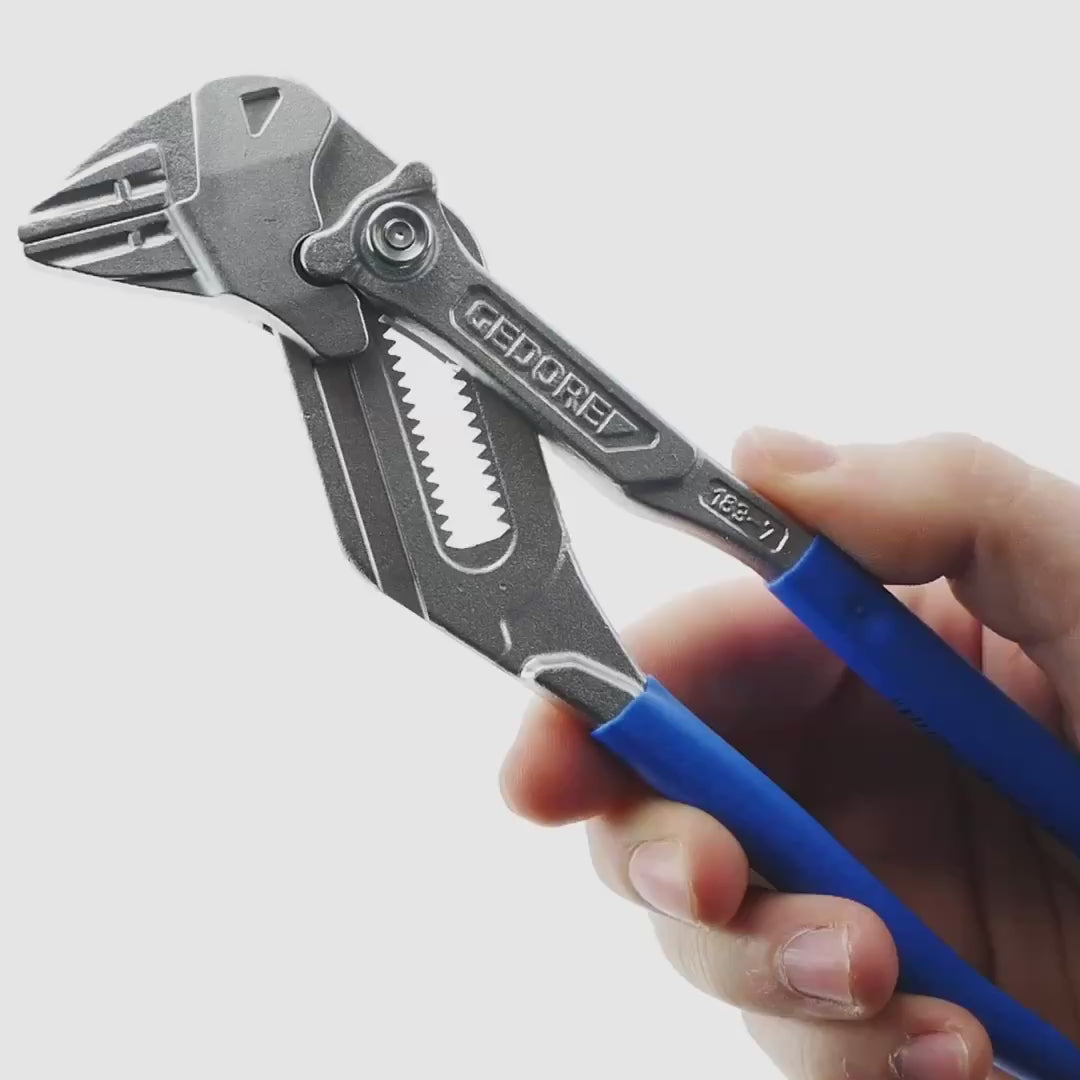 Load video: Gedore 183 TC 7" Pliers Wrench - Plastic Grip