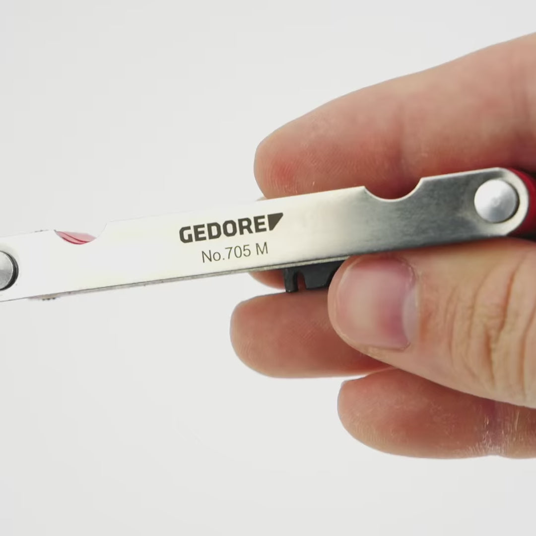 Load video: Gedore 705 M Spark plug gauge 0.4 - 1.0mm