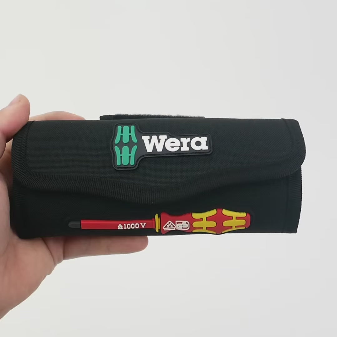 Load video: Wera 006600 Kraftform Kompakt VDE 7 Universal 1 Insulated Screwdriver Set, 7 Pieces