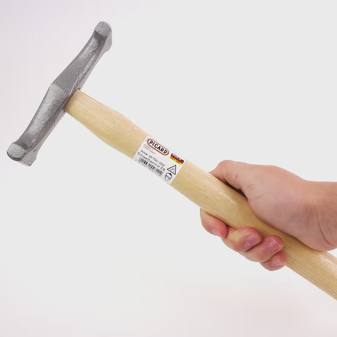 Load video: Picard 175 Grooving Hammer with Ash Handle, 500g