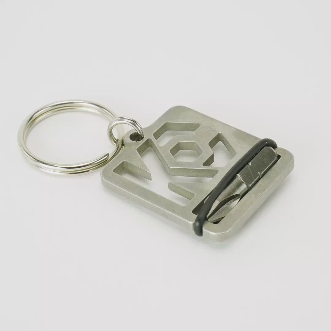 Load video: KC Tool Keychain with 1/4" Bit Holder