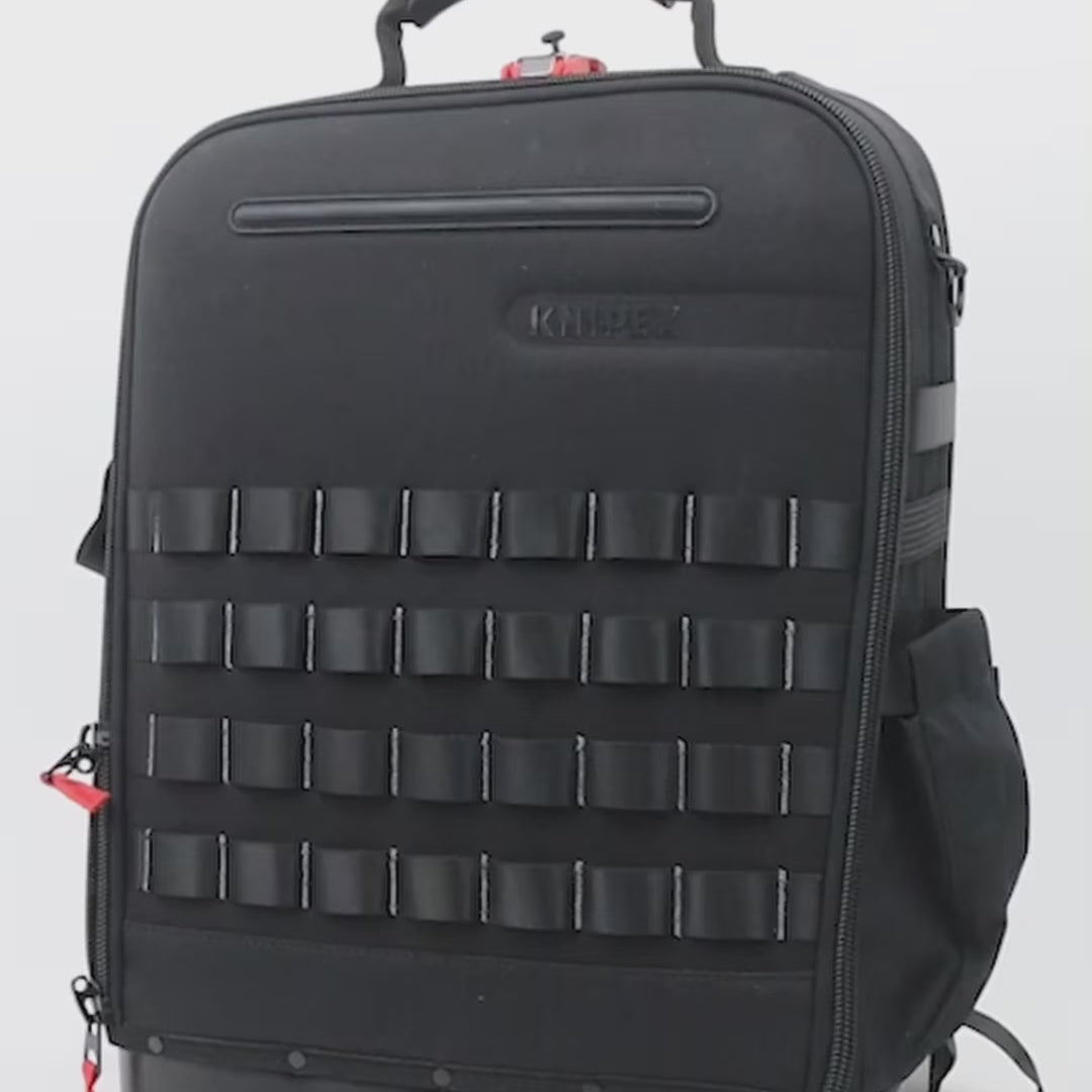Load video: KC Tool Electrician's Backpack, 25 Pieces