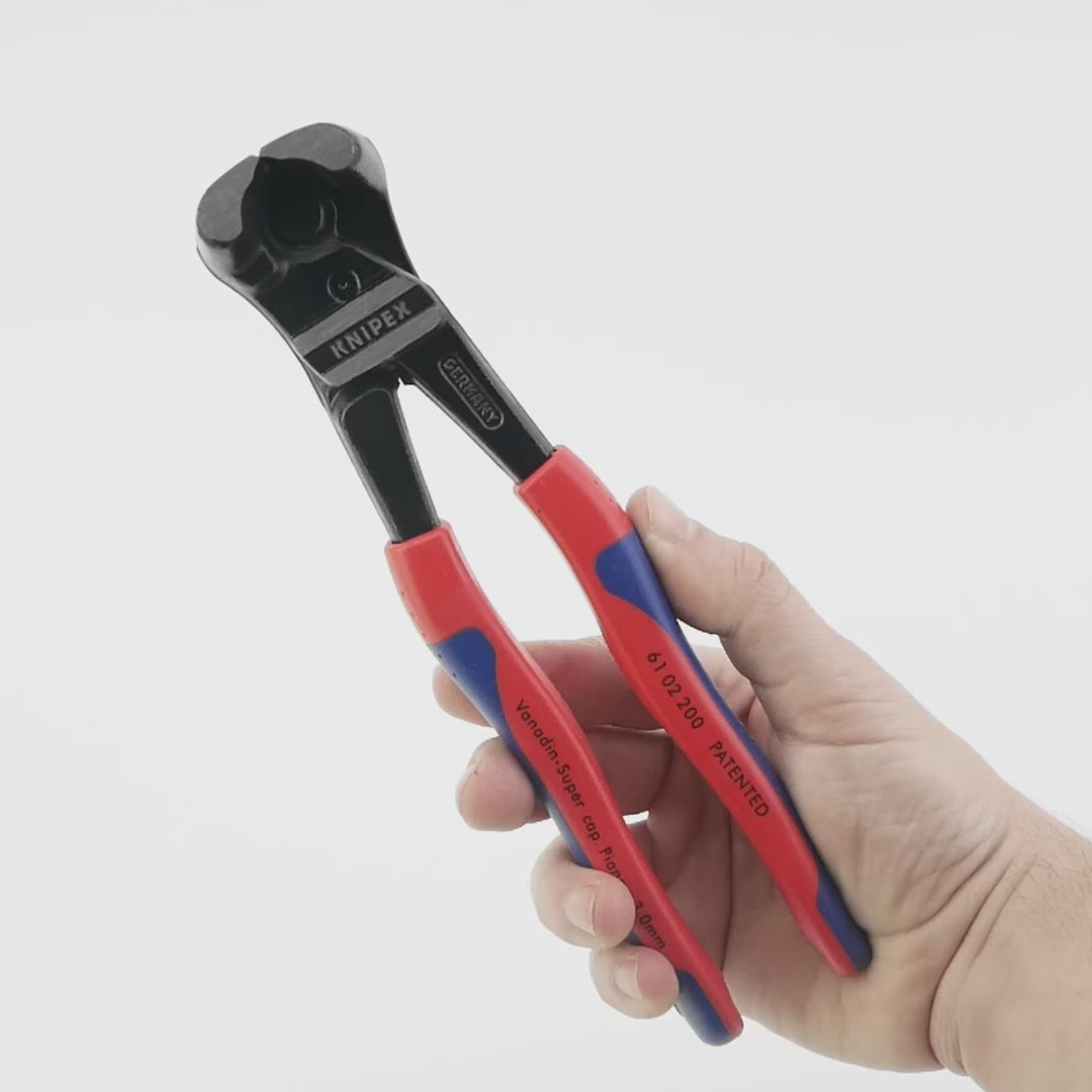 Load video: Knipex 8" Bolt End Cutting Nippers - MultiGrip