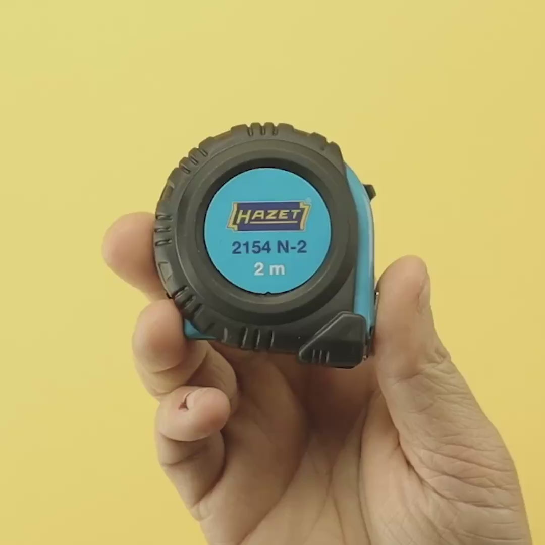 Load video: Hazet 2154N-2 Measuring tape 2m