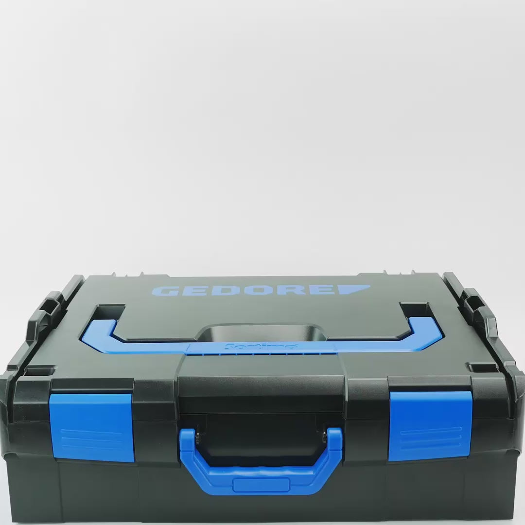 Load video: Gedore 1100 L L-BOXX 136 with front handle, 442x357x151 mm