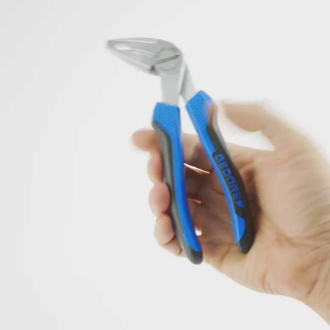 Load video: Gedore 8248-160 JC Combination pliers, angled, 160 mm