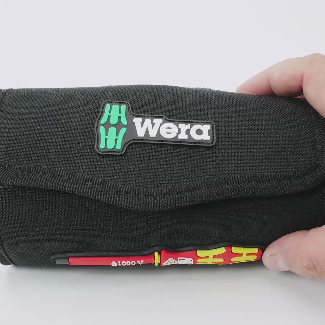 Load video: Wera 059030 Kraftform Kompakt VDE 60 i/65 i/67 i/17 SL/PH/PZ/PZS/TX Insulated Screwdriver Set