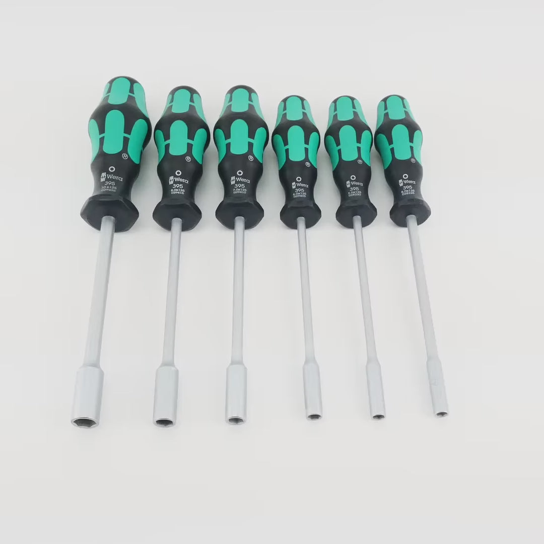 Load video: Wera Kraftform Plus Metric Nut Driver Set, 6 Pieces