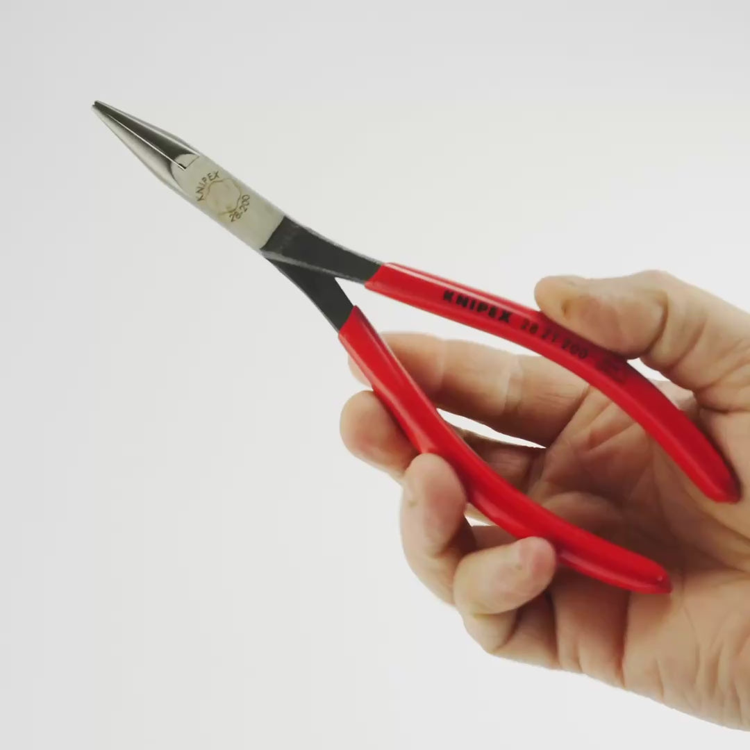 Load video: Knipex 8" Assembly Pliers (half-round jaws) - Plastic Grip