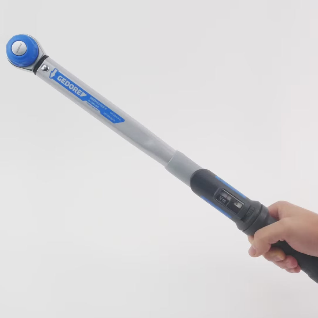 Load video: Gedore DMK 200 Torque wrench DREMASTER K 1/2", 40-200 Nm