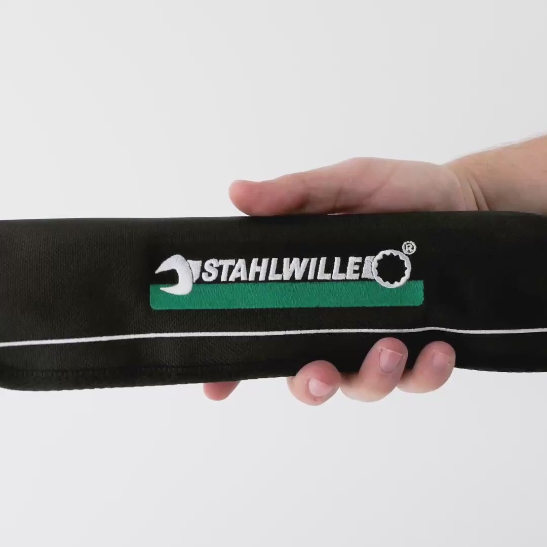 Load video: Stahlwille 17/5 OPEN RATCH Combination Ratcheting Spanner Set, Metric, 5 Pieces, 12 Point