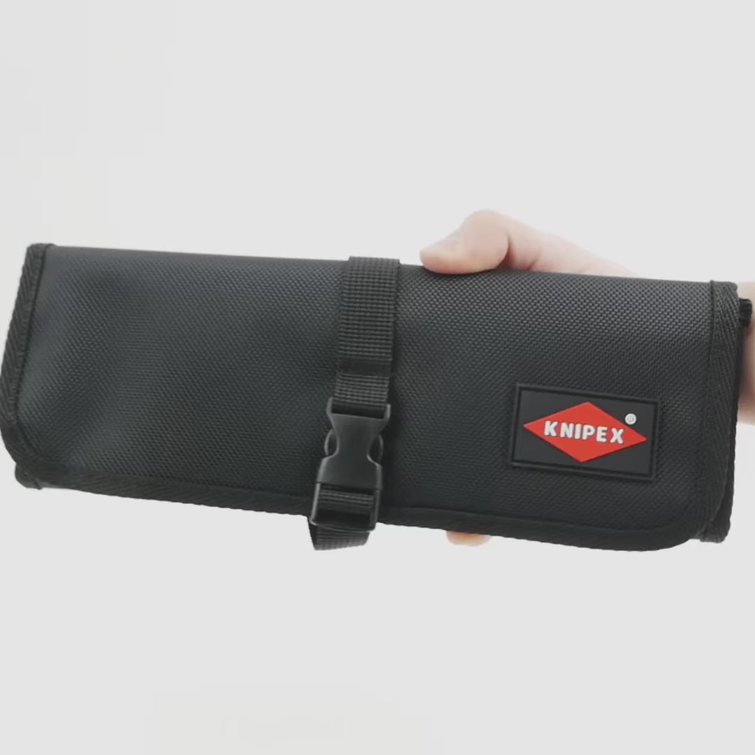 Load video: Knipex 4 Piece Tool Roll, Empty