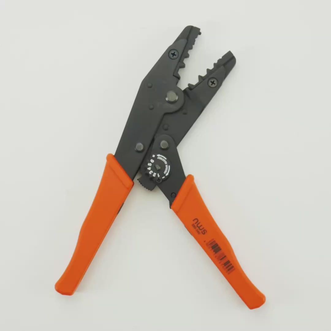 Load video: NWS 9.5" Crimping Lever Pliers for Coax Connectors