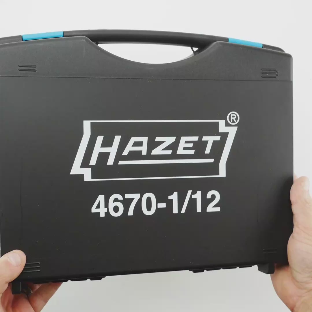 Load video: Hazet 4670-1/12 SYSTEM cable release tool assortment