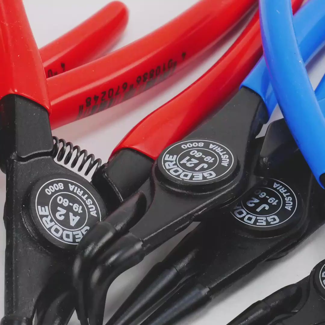 Load video: Gedore S 8008 Set of circlip pliers, 8 pcs