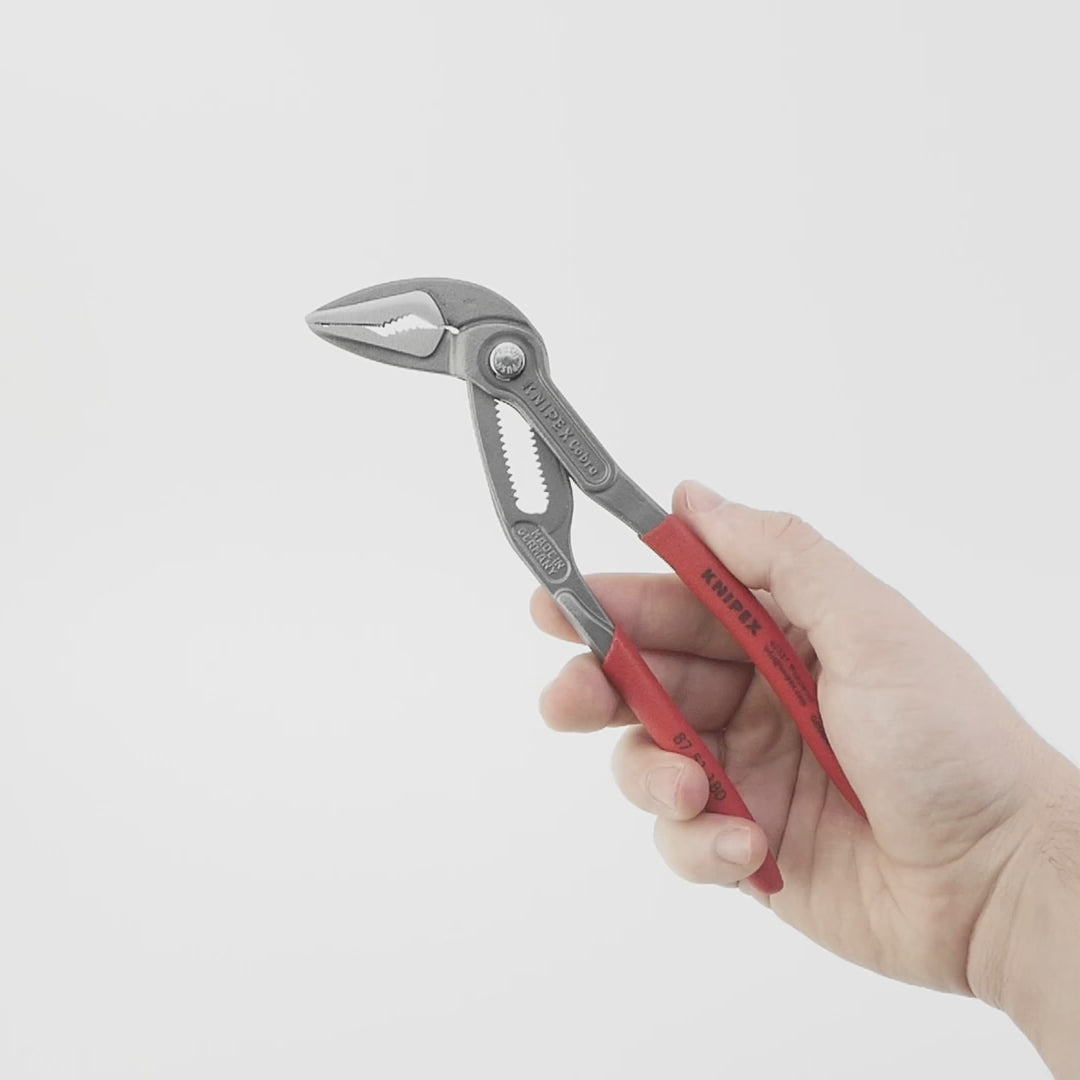Load video: Knipex 7" Cobra ES Extra Slim Pliers