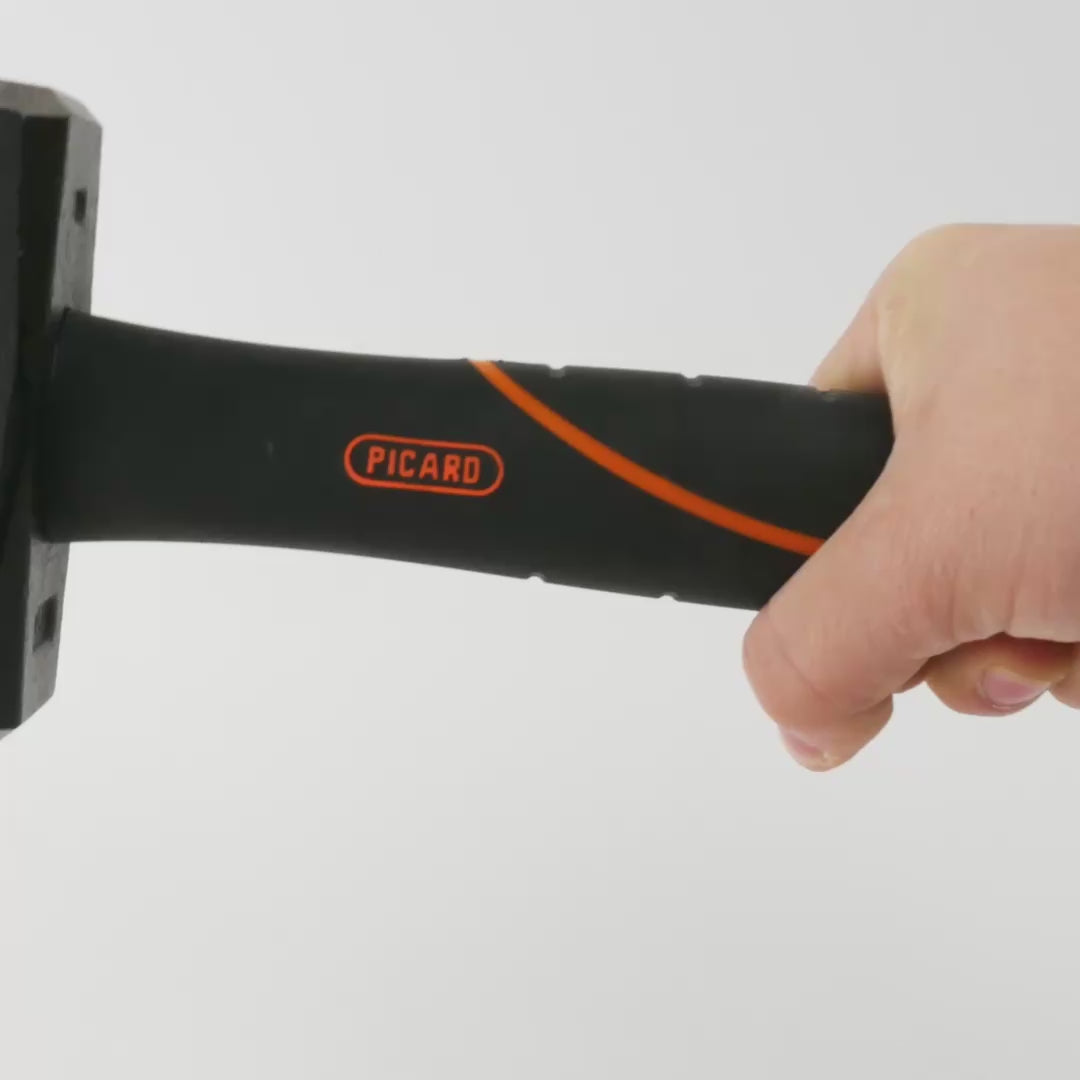 Load video: Picard 328 BlackTec Mining Sledge with Fiberglass Handle, 1500g