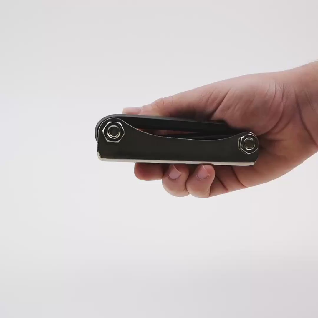 Load video: Heyco Hex Metric L-key Folding Set in Metal Holder, 6 Pieces