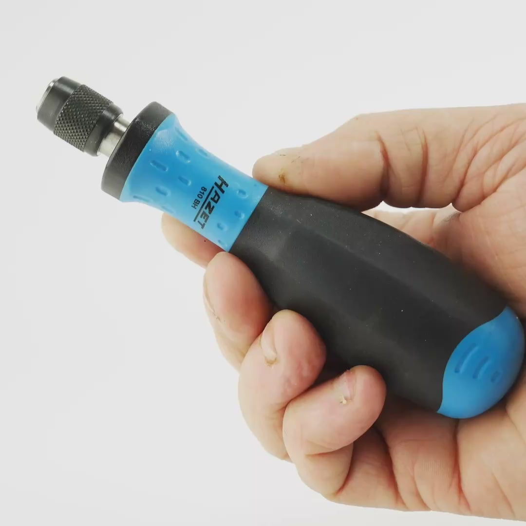 Load video: Hazet 810BH 1/4" Locking Bit Holding Screwdriver