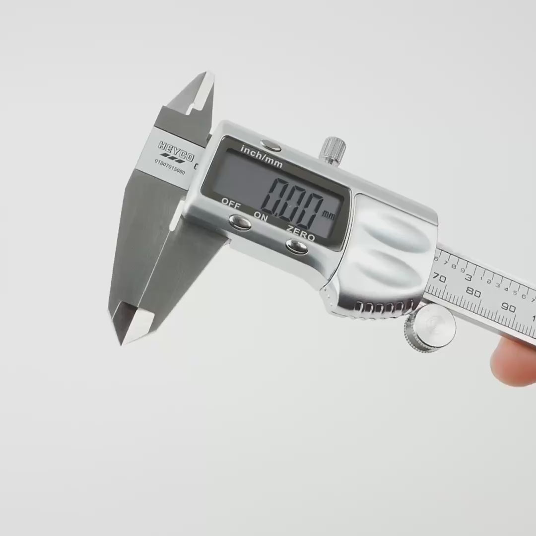 Load video: Heyco Digital Precision Vernier Calipers