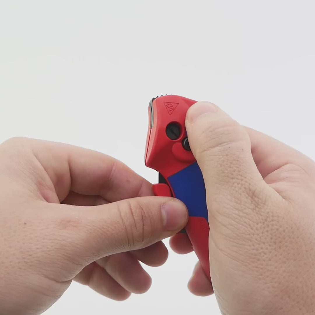 Load video: Knipex Stripping Knife with Guide Shoe, 146 mm