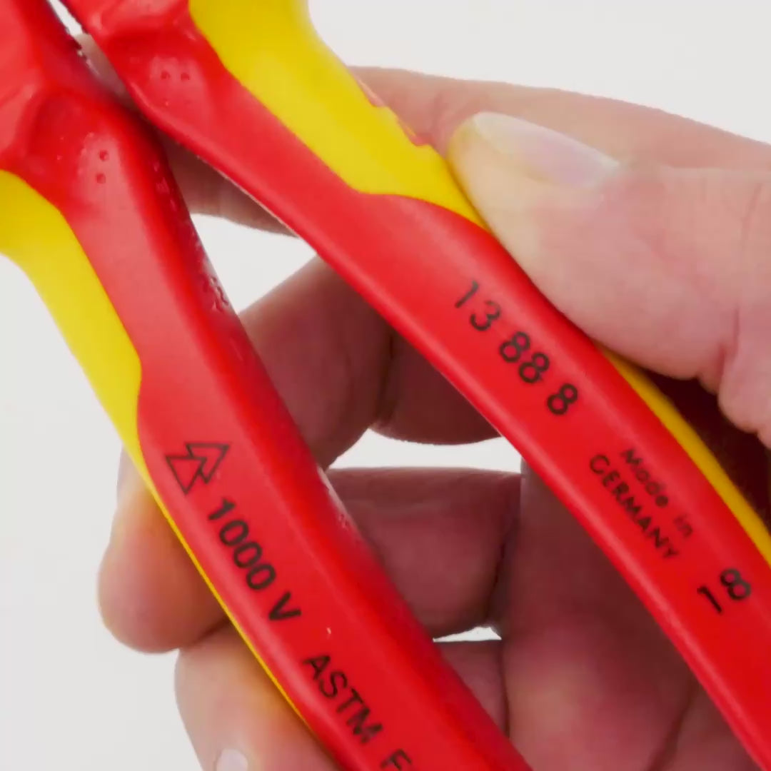 Load video: Knipex Pliers for Electrical Installation - Insulated