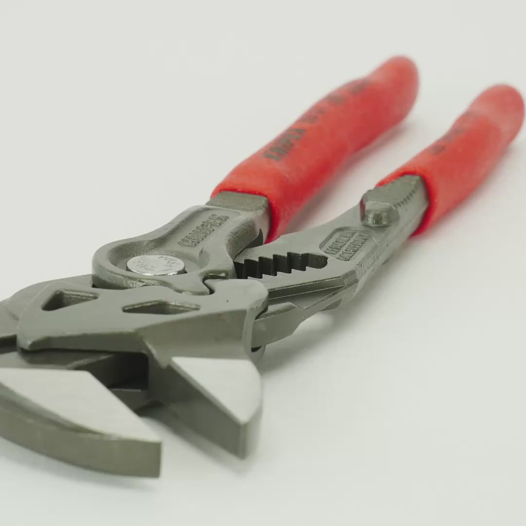 Load video: Knipex 7" Pliers Wrench - Plastic Grip